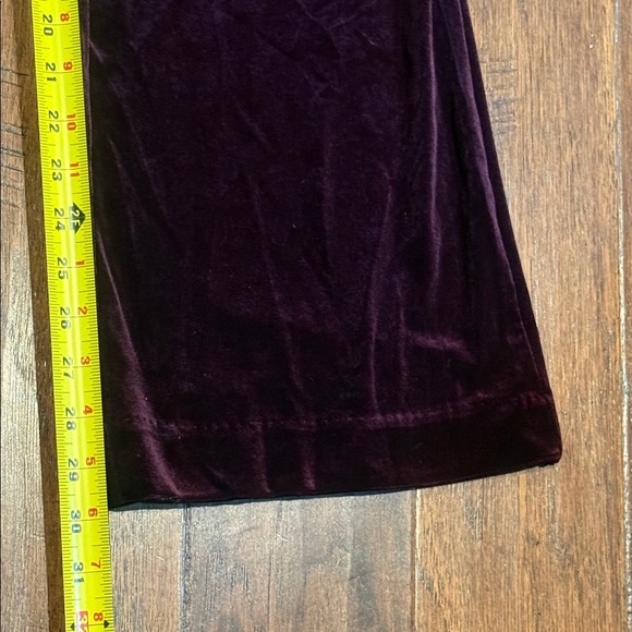 NWT! Size 10 Velvet Wide-Leg Pants in Deep Burgundy - Picture 14 of 14